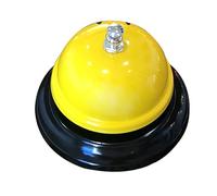 Yellow Counter Bell,Call Service Bells Metal Game Front Reception Bells Kitchen Bar Called Ring Bell Clock Stainless Steel Desk Bellfor Christmas Service Call Hotel Kids Game Restaurant Bar