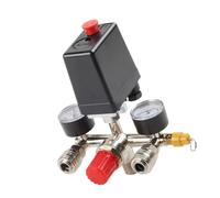 Yellow Covers Bracket Holder Assembly for 380V Three Phase Industrial Air Compressors Pressure Manifold Regulator Gauges Compressor Pressure Measurement Tool