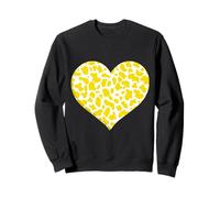 yellow cow print pattern - Heart yellow Cow Pattern women Sweatshirt