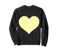 yellow cow print pattern - Heart yellow Cow Pattern women Sweatshirt