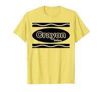 Yellow Crayon Funny Halloween Party Costume T-Shirt, Men, Lemon Yellow, Medium