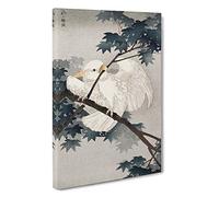 Yellow Crested Cockatoo in a Tree by Ohara Koson Canvas Print | Gallery Wrapped 30mm Frame Wall Art | 30x20 inches | Ready to Hang | Modern Landscape Picture | Living Room Bedroom Lounge Office
