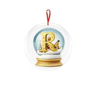 Yellow Crystal Ball Acrylic Ornament - Cute Christmas Tree Pendant