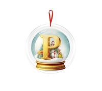 Yellow Crystal Ball Acrylic Ornament for Christmas Tree, Cute Pendant