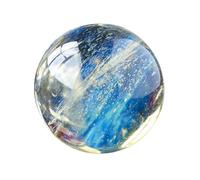 Yellow Crystal Ball,Melting Smelt Quartz Sphere with Stand,Beautiful Crystal Gemstone Scrying Ball for Healing/Divination/Chakra Balance/Yoga,50mm/1.96in