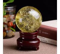 Yellow Crystal Ball raw Stone Ornaments Home Office Gift Yellow Crystal Ball Ornaments,Yellow,30~40mm