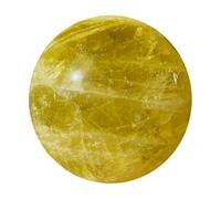 Yellow Crystal Ball Rough Stone Polished Seven Star Array Home Office Decoration Ornaments Crafts,60~65mm Gemstone Stone