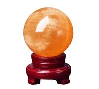 Yellow Crystal Sphere Citrine Quartz Ball Stone Gems Room Specimens Accessories Witchcraft Fengshui Home Decoration,60mm Gemstone Stone