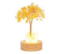 Yellow Crystals Cluster Trees Lamp - Fortune Tree Shape Lamp,Holiday Decorations for Study Dormitory Car Thanksgiving Bedroom Offices Apartment Living Room Housewarmings