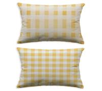 Yellow Cushion Covers 60 x 80 Lattice Pillow Covers 2 pack Velvet Cushion Covers,2026 New Rectangular Double-Sided Printing Pillow Protectors for Winter Home Sofa Living Room Bedroom Decor O-225C