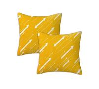 Yellow Cushion Covers 80 x 80 cm Outdoor Cushions Simple, Set of 2 Linen Waterproof Throw Pillow Covers, Square Throw Pillows for Patio Balcony Couch Sofa Living Room Garden Decorative, Gifts Z-581