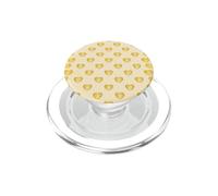 Yellow Cute Hearts Pattern Valentine's Day PopSockets PopGrip for MagSafe