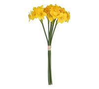 Yellow Daffodil Bunch, Fake Narcissus, Faux Silk Spring Flowers Sprig, Artificial Yellow Flower Tied Bouquet, Realistic Likelike Faux Flower Greenery, Fake Easter Flowers, Easter Decoration,