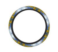 Yellow Daffodil Printed Steering Wheel Cover Elastic And Anti-Slip Protective Cover Suitable For Cars And SUVs