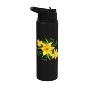 Yellow Daffodils Flower Spring Easter Flowers Stainless Steel Insulated Water Bottle