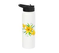 Yellow Daffodils Flower Spring Easter Flowers Stainless Steel Insulated Water Bottle