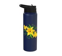 Yellow Daffodils Flower Spring Easter Flowers Stainless Steel Insulated Water Bottle