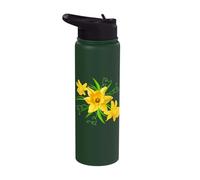 Yellow Daffodils Flower Spring Easter Flowers Stainless Steel Insulated Water Bottle