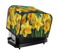 Yellow Daffodils Flowers 4 Slice Toaster Covers Quilted Bread Maker Cover Small Appliance Cover With Handle Toasters Dust Cover For Home Table Kitchen Decor