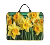 Yellow Daffodils Flowers Laptop Case 14 Inch Laptop Sleeve Computer Carrying Bag Shockproof Protective Notebook Case Portable Laptop Bag Waterproof Briefcase Bag for Men Women