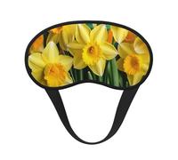 Yellow Daffodils Flowers Sleep Mask for Side Sleeper, Blackout Eye Mask for Women Men, Zero Pressure Sleeping Masks Soft Breathable Eye Cover Comfortable Blindfold Eyeshade for Night Sleep