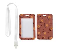 Yellow Daisies ID Badge Holder with White Lanyard, Travel Pass Holder, Vertical Cards Protector for Worker, Vertical Name Badges Protector for Student, Paramedic Accessories Nurse Accessories