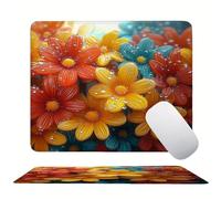 Yellow Daisy Mouse Mat 22 x 24 cm Ultra Thin, with Stitched Edges Office Mouse Pad, Non-Slip Rubber Base, Waterproof & Washable, Home Desk Accessories, Aesthetic with Design Mousepad 240x200mm s0z-313