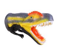 (Yellow) Dinosaur Hand Puppet Realistic Museum Details Jurassic Play Diecast Model Decor Toys Collection