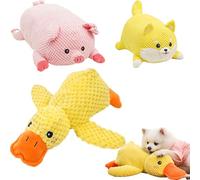 Yellow Dog Calming Duck, Yellow Duck Dog Toy, The Ducks Calming Pillow, Durable Plush Chew Toy with Sound for Indoor Dogs L-Pig