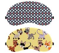 Yellow Dog Cat 2-Pack Light-Blocking Soft Breathable Eye Patch Sleeping Masks