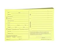 Yellow Dog Grooming Cards 5X8 Inch (100 Pack 8 X 5 inches) Dog Groomer Client Cards for Veterinarians, Pet Kennel Records, and Cat Grooming (Canary)
