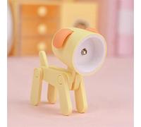 (Yellow dog) LED Night Light Mini Folding Desk Lamp Cute Pet Lights Dog Deer Portable Night Light Student Living Room Decor Gift