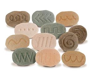 Yellow Door Feels-Write Pre-Writing Stones | Set of 12 for Early Letter Formation and Fine Motor Skills | Educational Toy for Kids Age 2 3 4 5 | Outdoor Learning | Handwriting | Hand-eye coordination