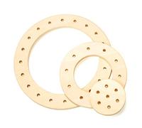 Yellow Door Natural Threading Frames | Set of 3 FSC Wooden frames in 3 sizes | Fine Motor Skills | Hand-eye co-ordination | Early Educational Toys for kids age 2, 3, 4, 5