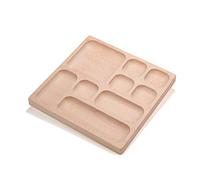 Yellow Door Natural Tinker Tray | loose parts play for kids 2 3 4 5 | Nine Section Wooden tray for maths, collecting, counting and sorting | Early Educational Toys for investigative play | Montessori