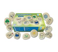 Yellow Door Self-Regulation Stones | Set of 12 play stones to understand feelings | Early Educational Toy for kids age 2 3 4 5 | social and emotional well-being | Express emotions | Path to calm