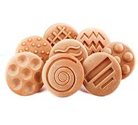 Yellow Door Sensory Stones | Set of 8 tactile stones (4 pairs) | Educational Toy for kids age 2 3 4 5 | outdoor learning | Fine motor skills | matching and symmetry |Pre-school, toddler messy play