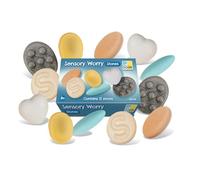 Yellow Door Sensory Worry Stones | Set of 12 (2 of Each) Mindful Play Stones | Calming Fidget Toy for Kids Age 2 3 4 5 | Early Educational Wellbeing |Self-Regulation | Path to Calm | Relieve Anxiety