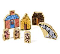Yellow Door The Three Little Pigs Character Set | Storytelling | Traditional Tales | Story Book Characters | Early Educational Toy for Kids Age 2 3 4 5 | Wooden Toys | Literacy | Bookish Play