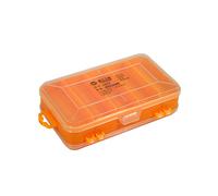 (Yellow) Double-Side Hardware Organizer Box Multifunctional Plastic Storage Tool Case Rectangle Box Case for Electronic Parts Screw