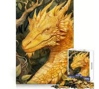 Yellow Dragon for Adults 1000 Piece Puzzle Think Training Serene Escape Defined Edges Creative Gift (50x75cm)
