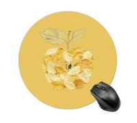 Yellow Dried Petals Gaming Mouse Pad Funny Mousepad with Non-Slip Rubber Base Cute Mouse Pads for Desk for Women Small Portable Mouse Mat for Laptop Mini Computer Mousepads 7.8x7.8 Inches