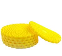 Yellow Drinks Coasters Set of 6 by Stone & Thyme - a UK Brand. Non Slip, Heatproof & Easy to Clean. Colourful Decorative Home Accessories That Protect All Surfaces.