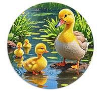 Yellow Duck 1000 Piece Jigsaw Round Jigsaw for Adults And Kids Colorful Unique Challenge Games Scene Creative 1000pcs (67.5x67.5cm)