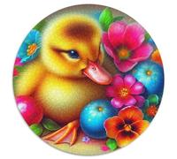 Yellow Duck 1000 Piece Jigsaw Round Puzzles for Adults And Kids Colorful Unique Challenge Games Scene Creative 1000pcs (67.5x67.5cm)