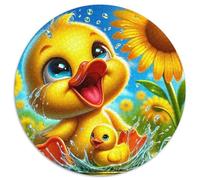 Yellow Duck 1000 Pieces Jigsaw Round Puzzles for Adults And Kids Colorful Unique Challenge Games Scene Creative 1000pcs (67.5x67.5cm)
