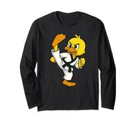 Yellow Duck Animal Lover Karate Taekwondo Boys Girls Kids Long Sleeve T-Shirt