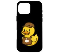 Yellow Duck Barista Animal Lover Coffee Zoo Boys Girls Kids Case for iPhone 16 Pro Max