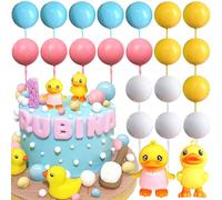 Yellow Duck Cake Decoration Duck Birthday Decorations Cute Little Duckie Cupcake Topper for Birthday Party Baby Shower Decorations