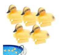 Yellow Duck Decoys - 5PCS Realistic Floating Duckling, Waterfowl Statue, Pond Ornament, Garden Decoration, Lake Toy | Outdoor Park Pool Display For Backyard Relaxation Family Entertainment